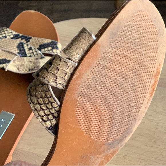 Zara Python Snake Print Sandals - Picture 4 of 5